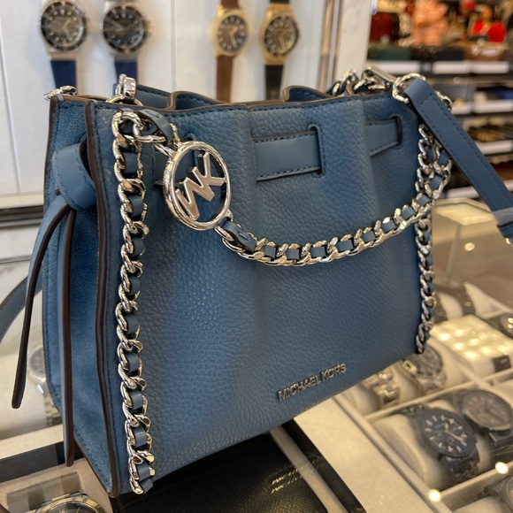 Michael Kors Handbags - MICHAEL KORS Mina Small Chain Convertible Crossbody XBody Bag
Cornflower Belted
